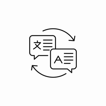 Icon show an icon representing language translation or exchange